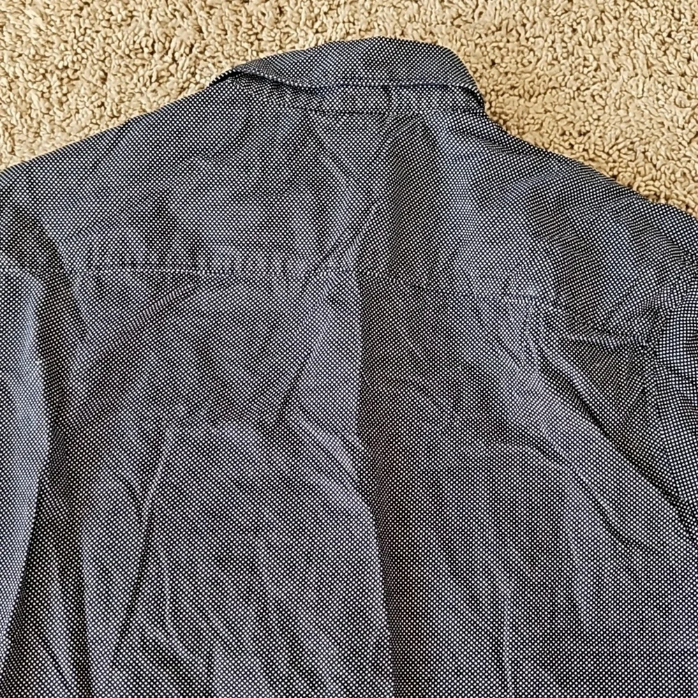 Claiborne dress shirt, black with white dots, size M - Picture 6 of 6